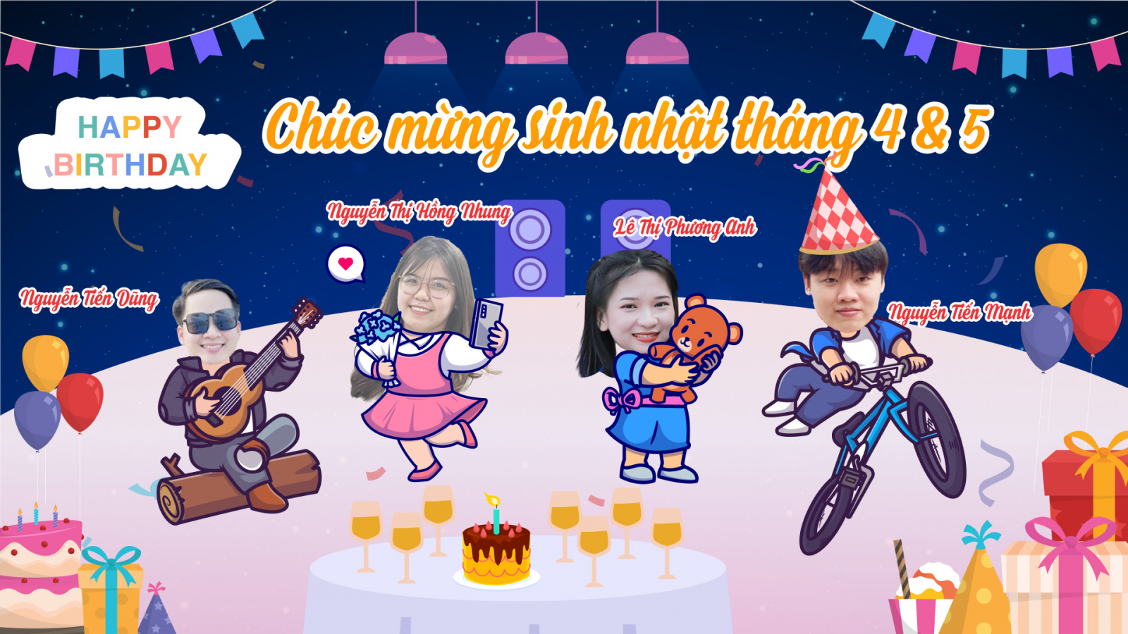 Chúc mừng sinh nhật tháng 4 và tháng 5 - 2024