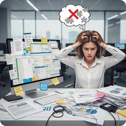 Dữ liệu phân mảnh, báo cáo mỗi phòng một kiểu