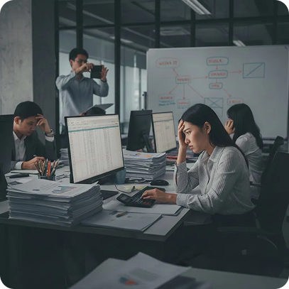 Tốn nhân sự tổng hợp số liệu & báo cáo thủ công